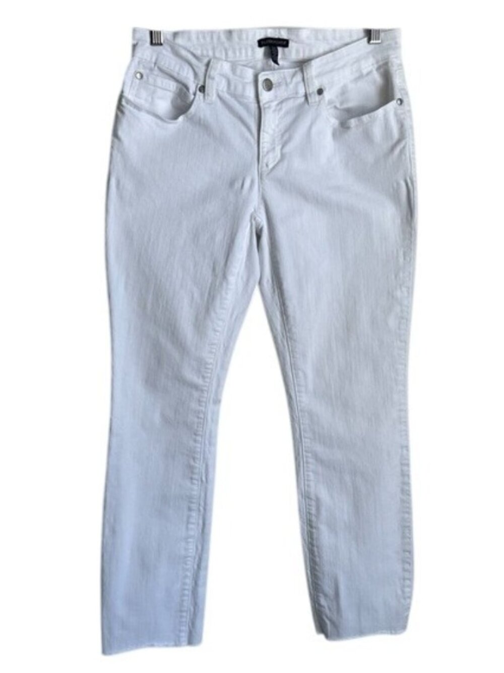 Eileen Fisher Slim Ankle Jean in White - 4